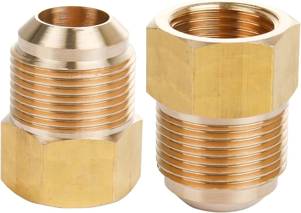 2 Stück Messing Reduzierstück 3/4 auf 5/8 Zoll adapter, AG/IG Reduzierung, Gewindefitting für Wasserleitungen Leitungsinstallation