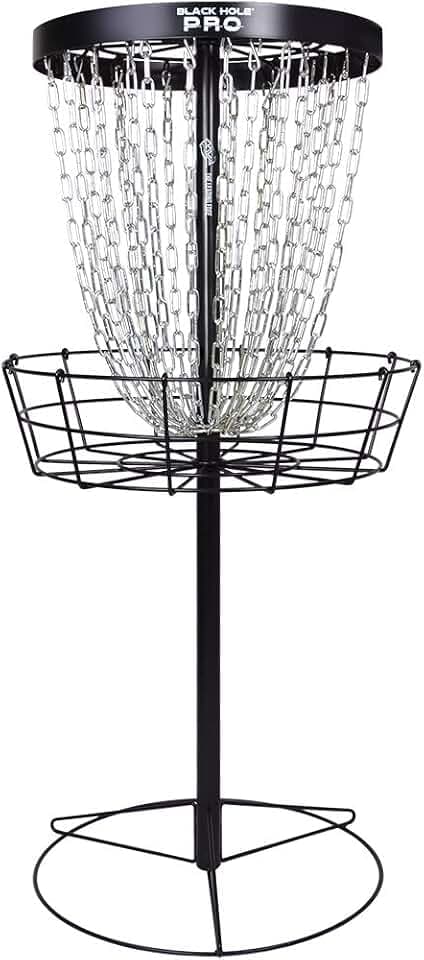 MVP Disc Sports Black Hole Pro 24-Chain Portable Disc Golf Basket Target