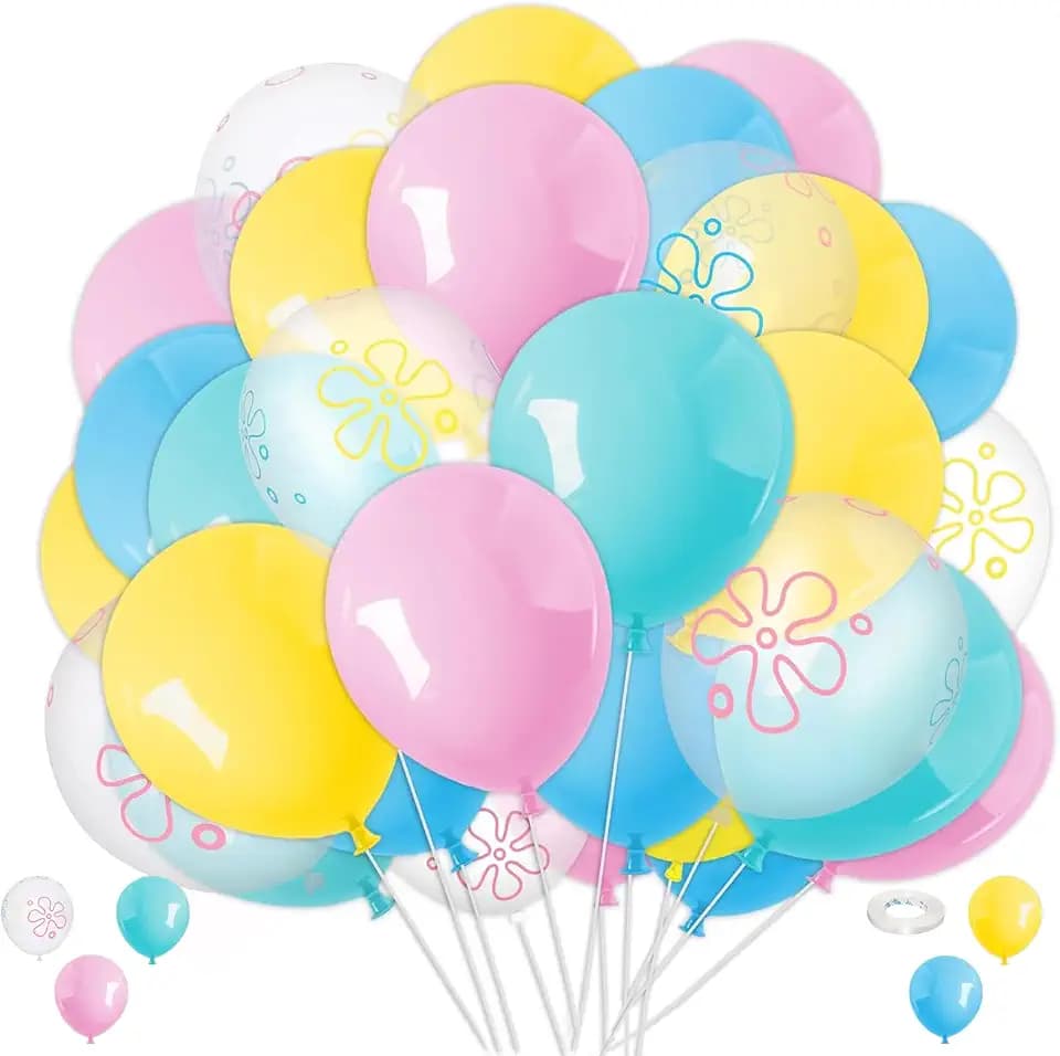 65Pcs Ocean Themed Balloons, Under The Sea Birthday Party Decorations