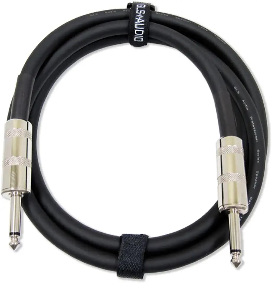 GLS Audio Speaker Cable - 12AWG Speaker Wire, 1/4 in TS Connector, 6 Ft