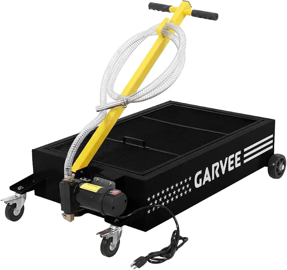 Garvee 25 Gallon Oil Drain Pan, 110V Waste Oil Drain Pan for Oil Change