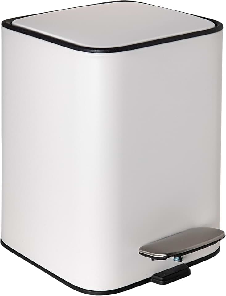 Erreke Badezimmer-Treteimer 3L, Weiß, herausnehmbarer Inneneimer, Robust