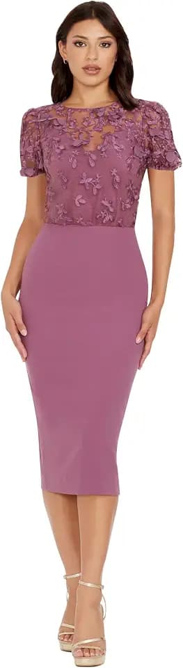 Dress The Population Women's Marianne Bodycon Midi Dress