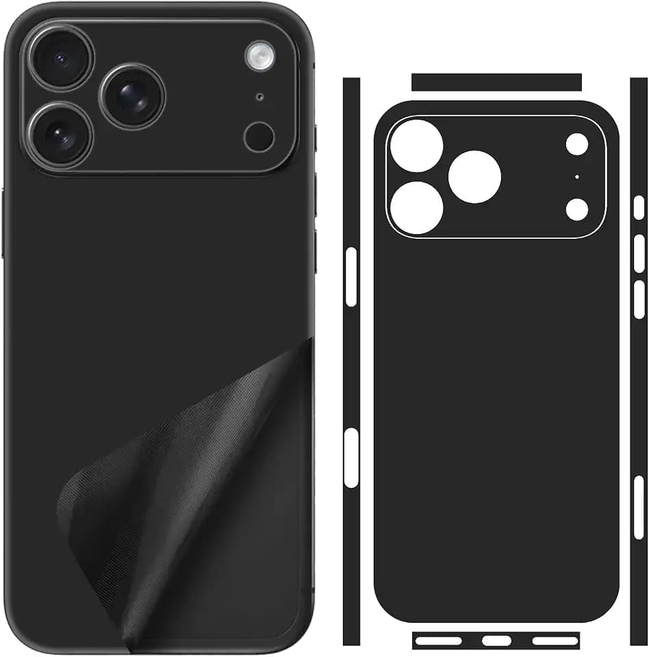 2 Pack for iPhone 17 Pro Max Skin Wrap Using 3M Phone Sticker Film Vinyl Decal Glass Protector for Back Side Solid Colorful