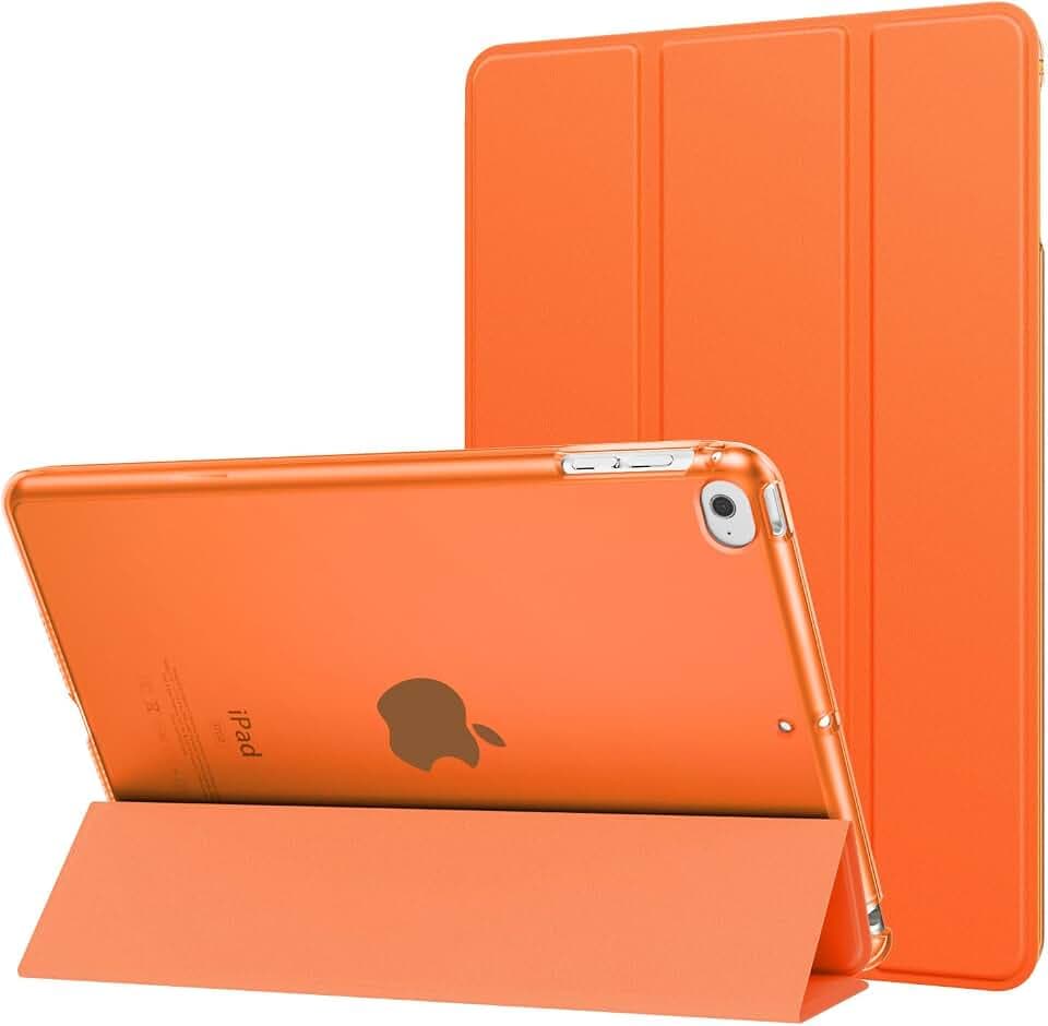 MoKo Smart hülle für iPad mini 5 2019/ Mini 4 2015 7,9 Zoll, Orange | Ultradünne leichte Schutzhülle mit transluzenter Rückseite und Auto Schlaf/Wach Funktion für iPad Mini 5./4.