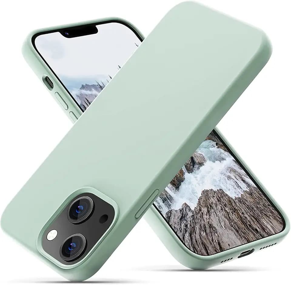 OitiYaa Tsing Yi Silikonhülle, kompatibel mit iPhone 14 Plus, 17,5 cm (6,7 Zoll), weiche, ultradünne, stoßfeste Flüssigsilikon-Schutzhülle mit kratzfestem Mikrofaserfutter, Blau