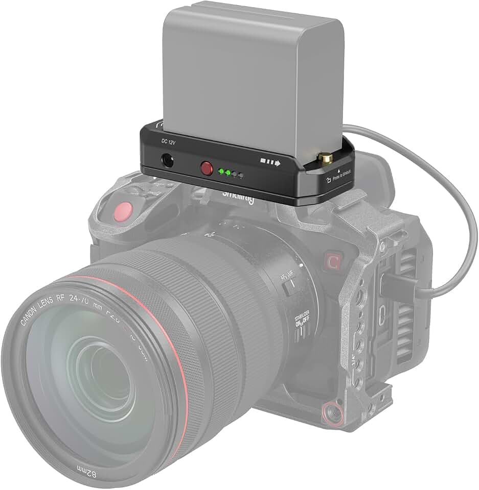 SMALLRIG NP-F Battery Adapter Mount Plate NP-F Akku Adapter Montageplatte für NP-F970, NP-F550, NP-F770, NP-F Akku-Adapterplatte für Sony, für BMPCC 4K, 6K, 6K Pro, für Canon R5 C (Advanced) – 3168B