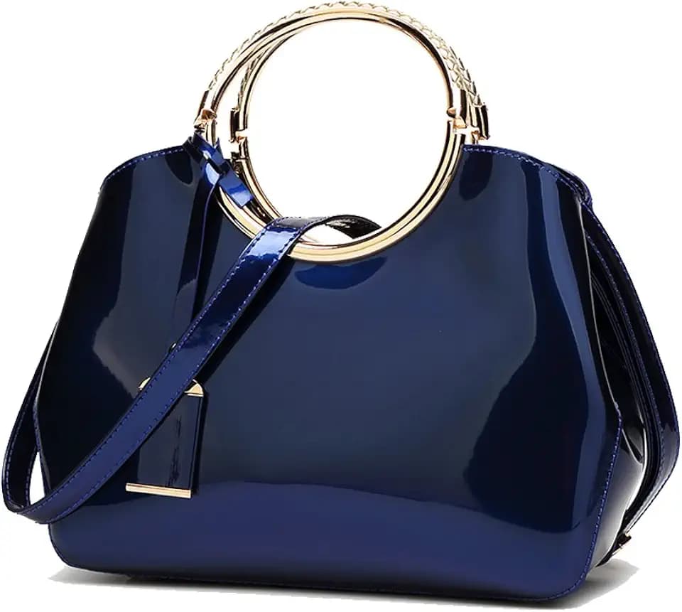 Damen Handtasche Tasche Henkeltasche aus PU-Lackleder Hochzeitstasche Schultertasche Umhängetasche für die Hochzeit Abend Taschen EINWEG