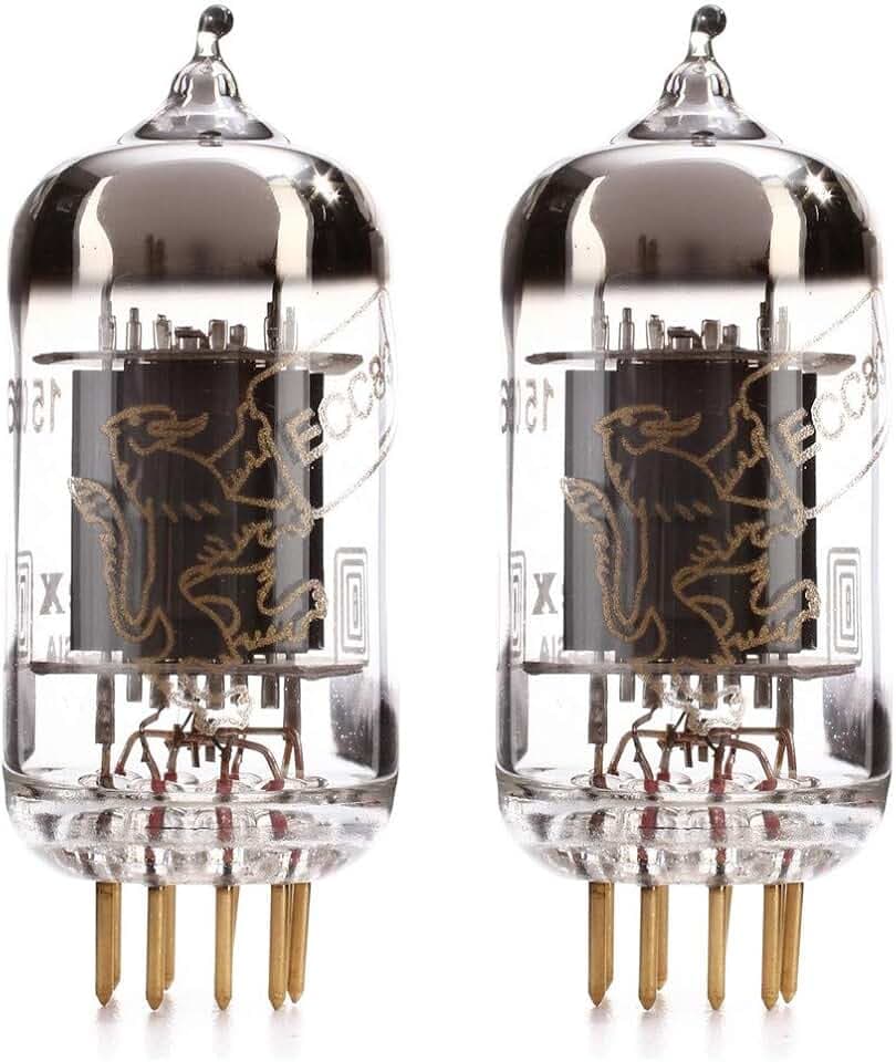 New Matched Pair Reissue Genalex Gold Lion 12AX7 / ECC83 / B759 GOLD PINS Tubes