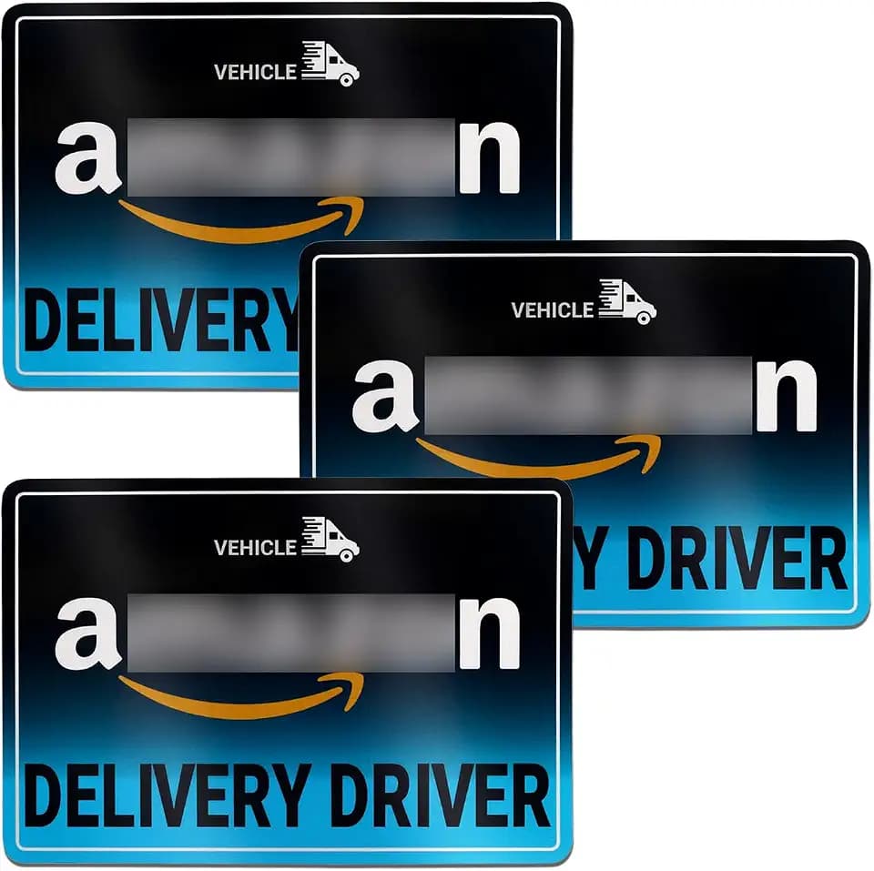 3PCS Delivery Driver Magnet for Car,Magnetic Reflective Delivery Driver Sign for Eye-Catching Remind,Universal Magnetic Deliveries Sign for Car Accessories for Cars Door/Bumper