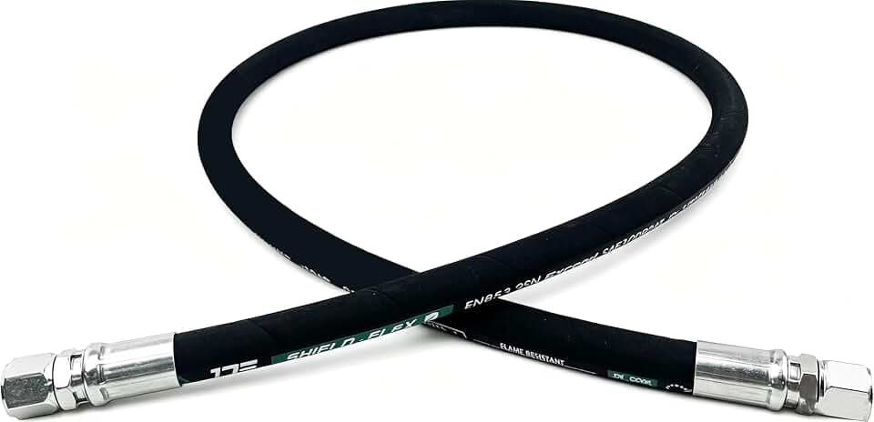 Jooptoolwook Hydraulic Hose Swivel Assembly 3/4" Hydraulic Hose with Female JIC X Female JIC 18" Long 3118 psi, Black