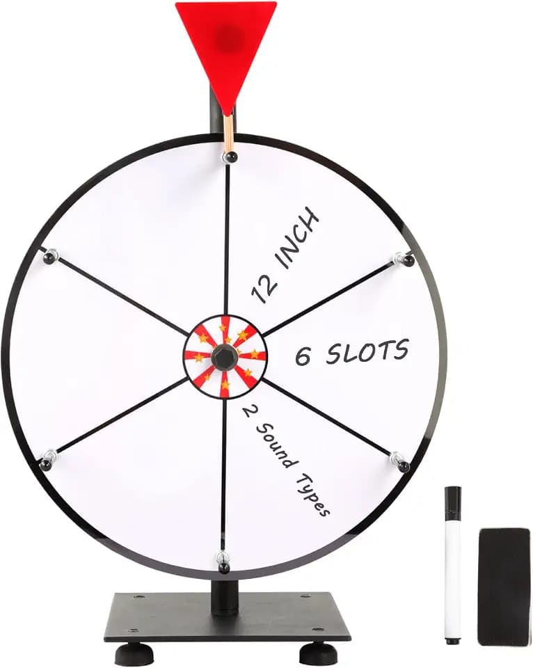 12 Inch Heavy Duty Prize Spinning Wheel with Iron Base Stand