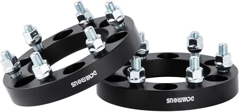 2pc Forged 6x5.5 6x139.7 Wheel Spacers 1 Inch Thick with M14x1.5 Studs