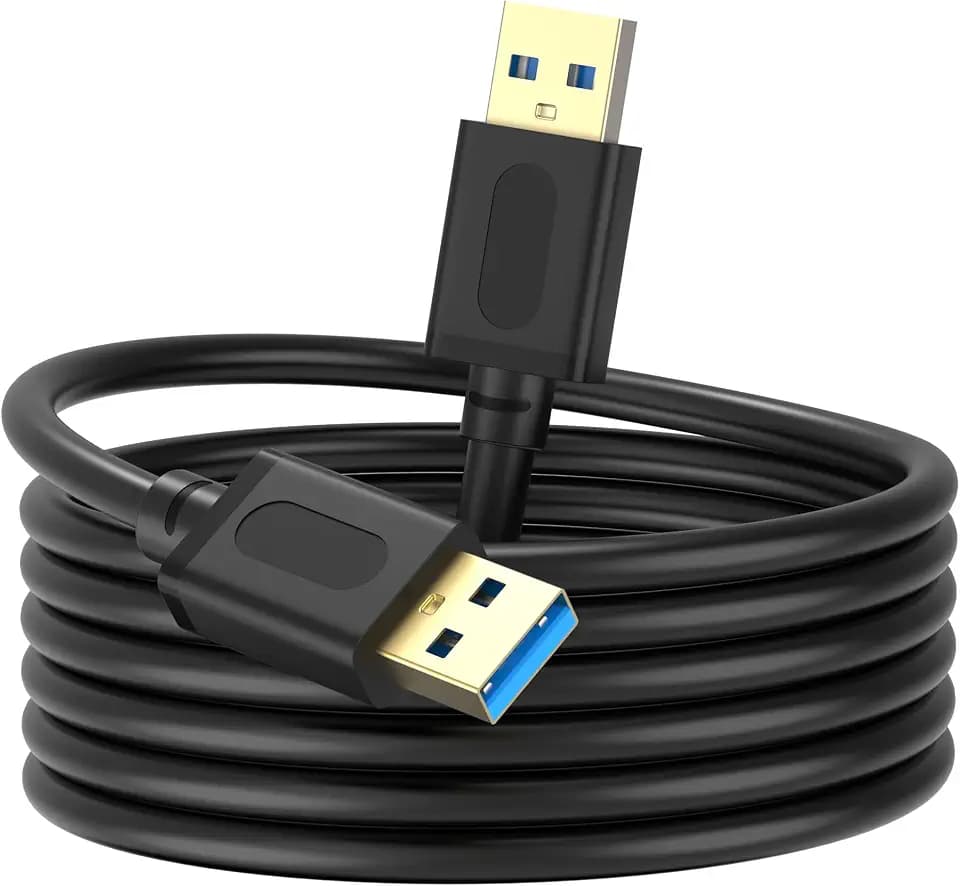USB 3.0 Male to Male Cable 10Ft,USB to USB Cable with Gold-Plated Connector for Hard Drive Enclosures, DVD Player, Laptop Cooler (10Ft/3M)