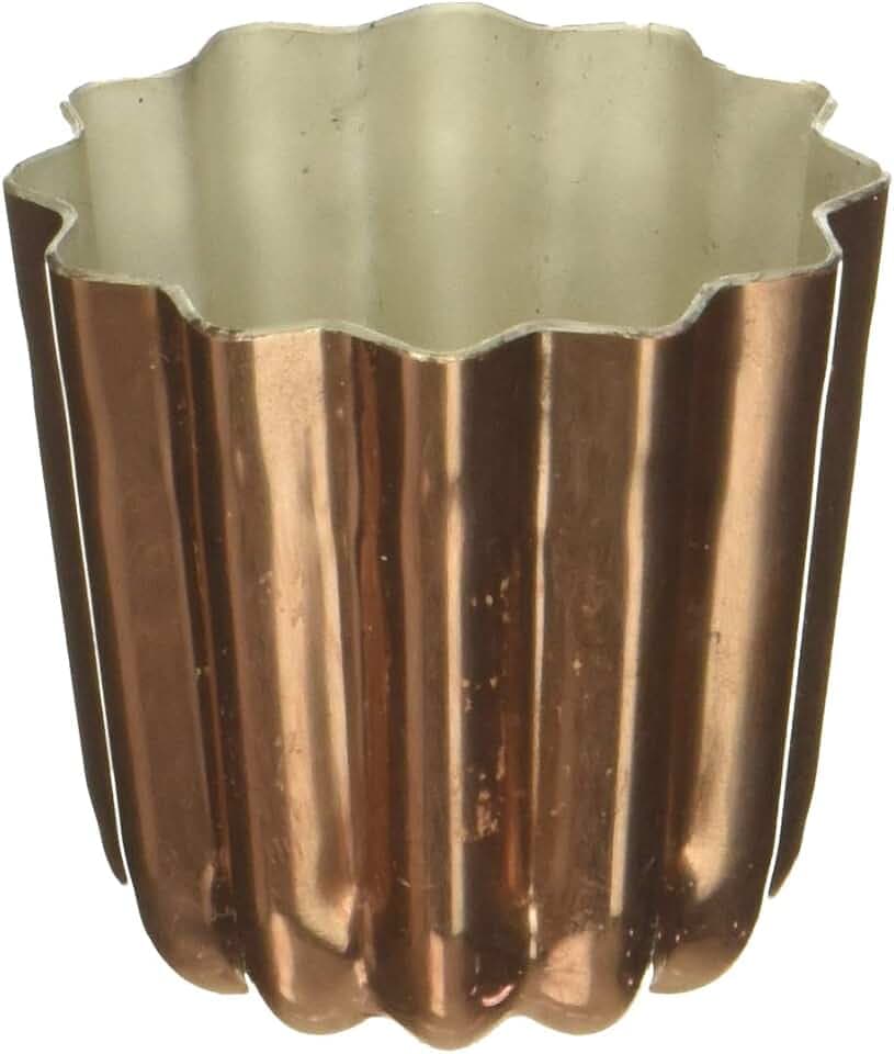 De Buyer 6820.45 Gezackte Kuchenform Cannelés Aus Bordeaux Aus Verzinntem Kupfer 4,5Cm