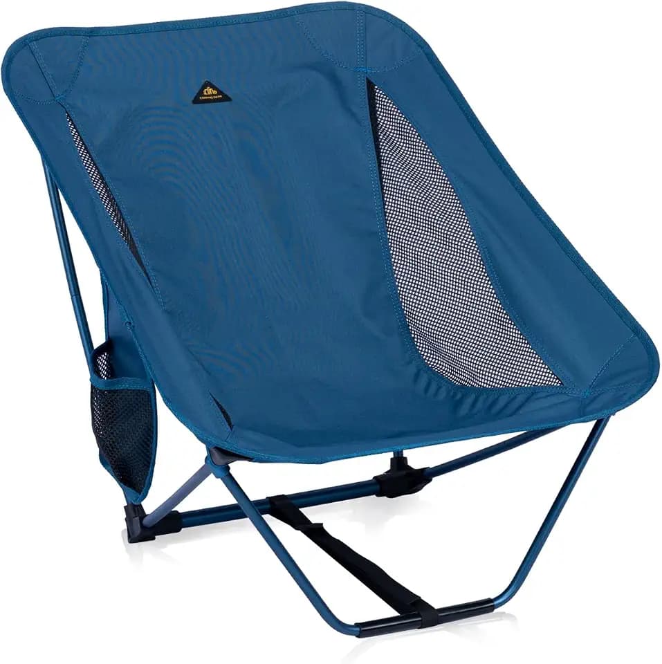 iClimb Low Ultralight Compact Folding Chair (Blue)