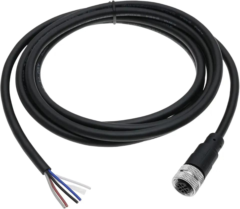 YINETTECH 5-poliger M12-Sensor-Anschluss, gerades Luftfahrtkabel, Buchse auf Buchse, Luftfahrtbuchse, wasserdichtes elektrisches Kabel für industrielle Automatisierungssteuerung