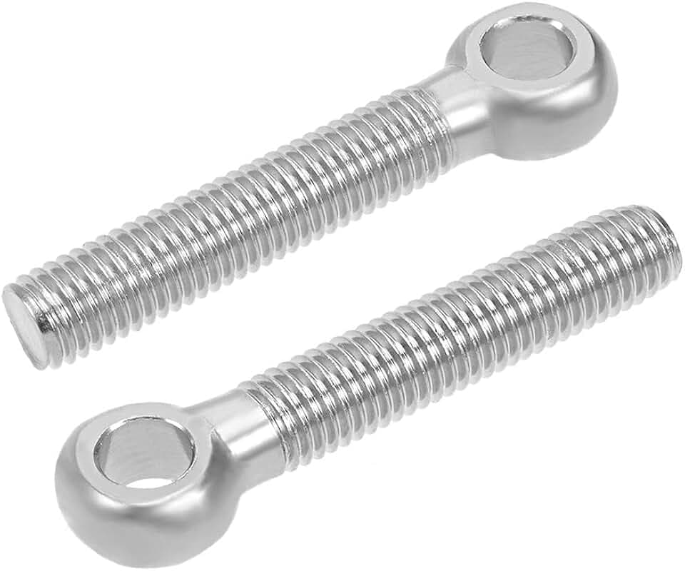 sourcing map M12 x 70 mm 304 Edelstahl Maschinenschulter, Augenschraube, Takelage, 4 Stück