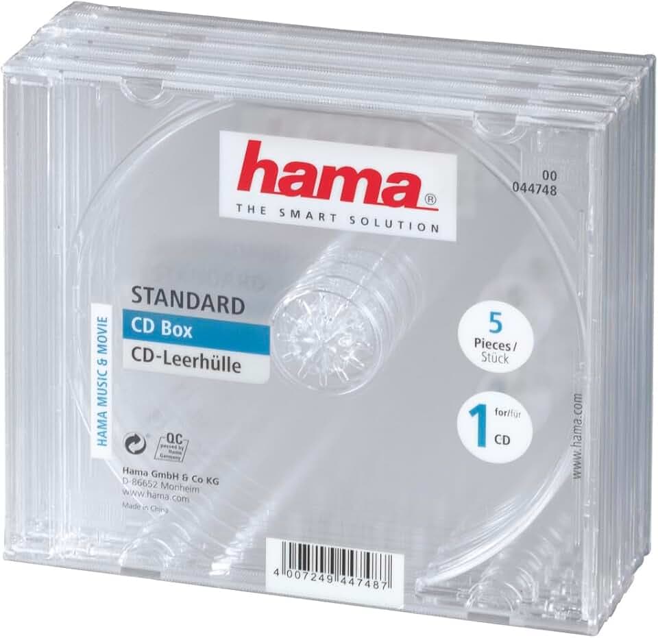 Hama CD-Leerhülle, 5er-Pack, Standard