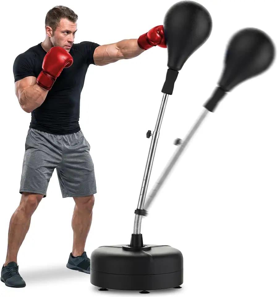 FitinOne Punching Bag with Stand, Boxing Bag Height Adjustable for Teens & Adults, Speed Bag for Training, Boxing Equipment for Home Gym, Fitness & Stress Relief