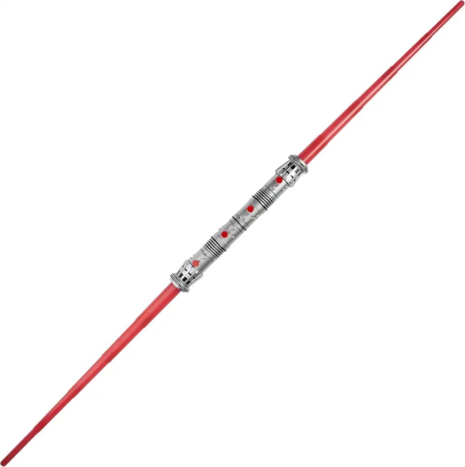 Star Wars Darth Maul Official Halloween Costume Accessory - Light-Up Retractable Plastic Double Saber