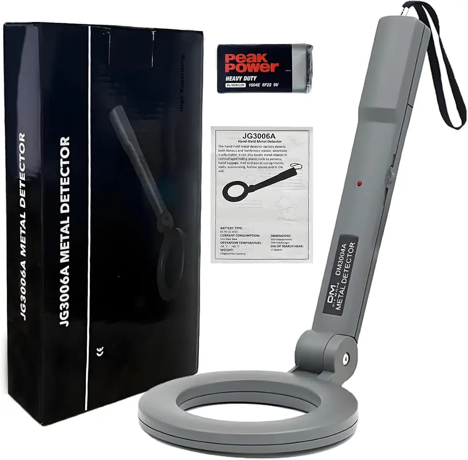 Metal Detector,180°Rotating Probe,Built-in Sensing Wire Enclosure,Foldable Design,Convenient to Carry,ABS Material,Suitable for Outdoor Treasure Hunting in Multiple Scenarios,Metal Detecting