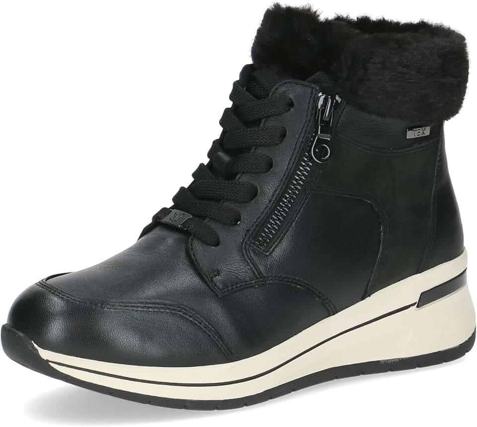 CAPRICE Women WL Lace Boot Materialmix aus Leder und Textil
