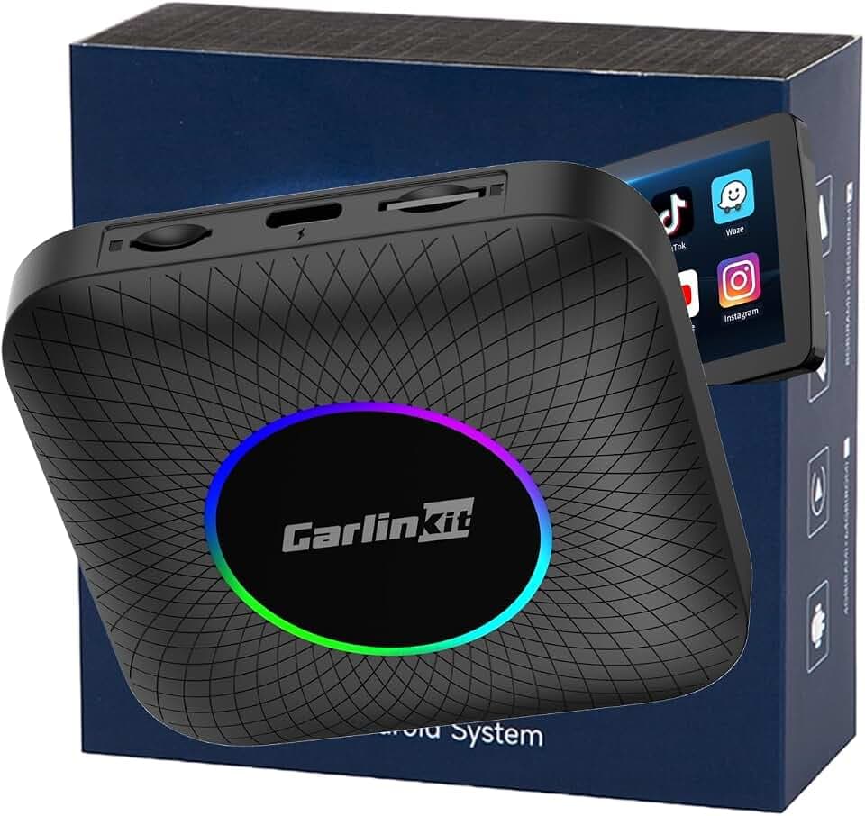 Carlinkit TBOX Plus LED Wireless Adapter Apple Carplay/Android Auto (Black)