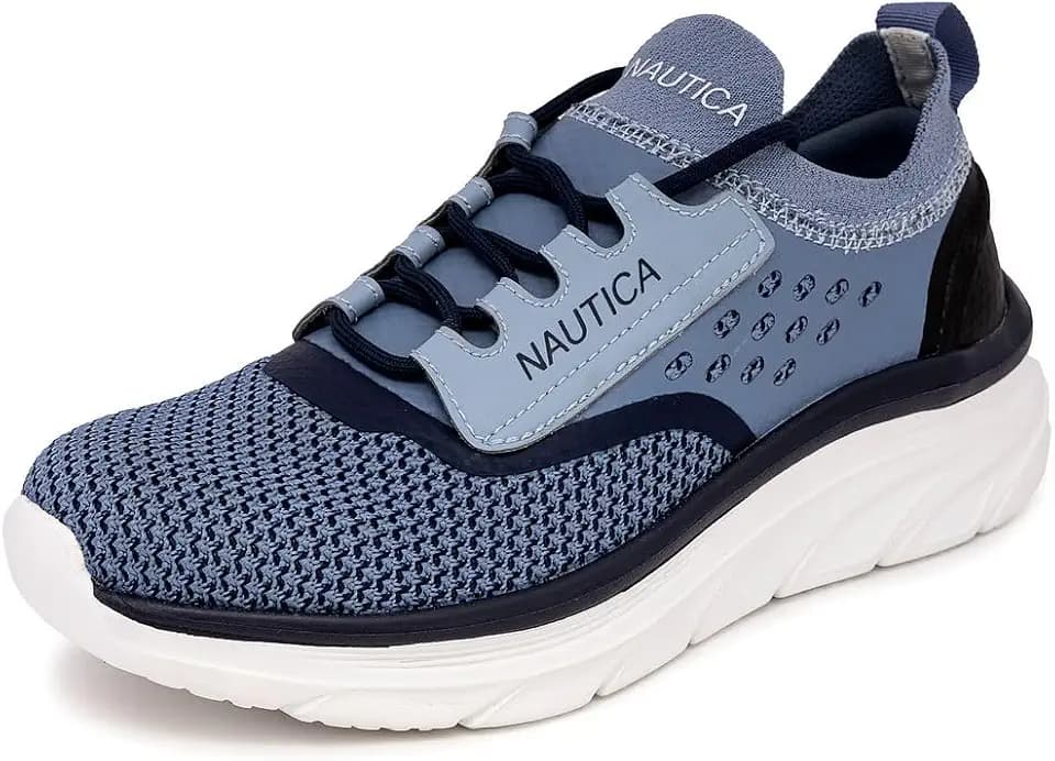 Nautica Women's Fashion Sneaker Lace-Up Running Shoe Casual Max Cushioning Walking Tennis Sneaker