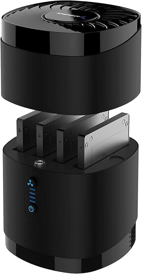 SABRENT 4 Bay Dockingstationen für 2.5 Festplatten USB A 5Gbps SATA HDD und SSD Dock mit Lüfter, unterstützt 2,5-Zoll-Laufwerke mit Einer maximalen Dicke von 12,5 mm (DS-4SSD)
