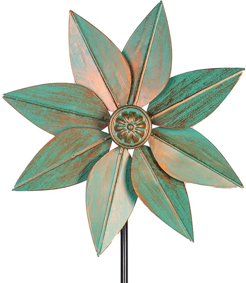 DREAMYSOUL Pinwheels for Yard and Garden, 38 Inches Metal Kinetic Wind Spinner for Outdoor Garden Patio Yard Decor