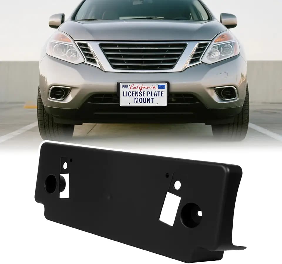 Quick Install Front License Plate Holder Compatible with 2009 2010 Nissan Murano ABS License Plate Mounting Bracket Replacement Frame with Screws,Car Accessories,Replaces OEM#962101AA0A & NI1068109