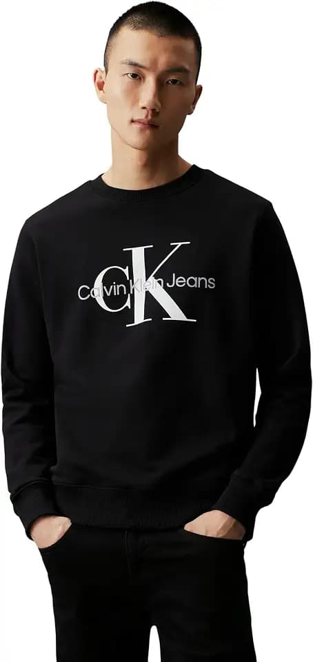 Calvin Klein Herren Sweatshirt Crew Neck ohne Kapuze