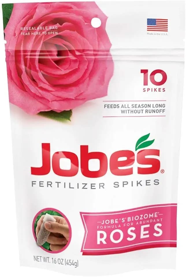Jobe's 4102 Rose Outdoor Fertilizer Food Spikes, 10 Pieces, 16 oz (Pack of 2)