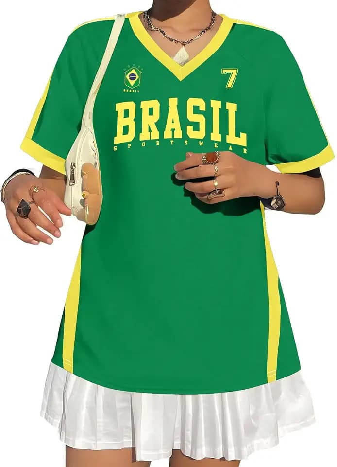 Mexico Jersey Women Mexico Soccer Shirt Mexican Flag Crop Top Brazil Jersey