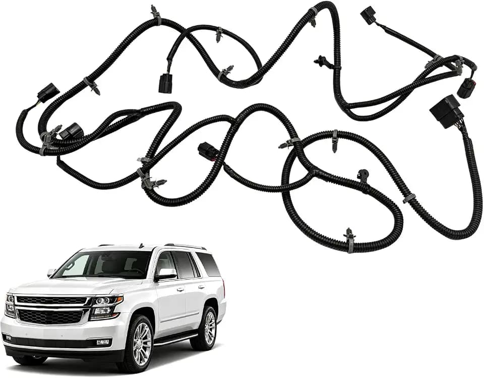 Front Bumper Parking Aid Wiring Harness 84307173 Fit for Chevrolet Tahoe 2015 2016 2017 2018 2019, Chevrolet Suburban 2015 2016 2017 2018 2019 2020, Front Object Alarm Sensor Harness Replace 8430-7173