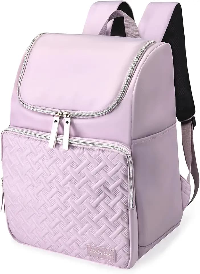 Cooler Backpack Insulated Leak Proof 33 Cans, Waterproof Hiking Backpack Cooler Soft Cooler Bag Lunch Backpack for Women Picnic Camping Beach, Purple