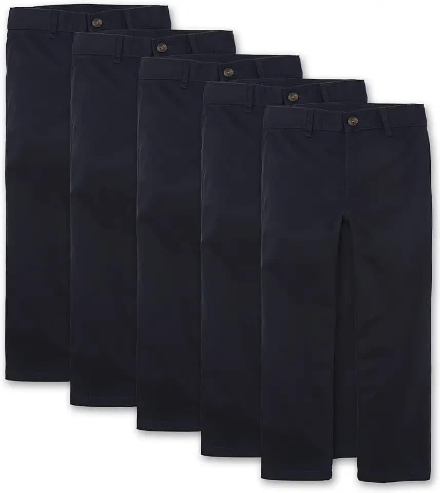 The Children's Place Boys' Stretch Relaxed Straight Chino Pants, Multipacks