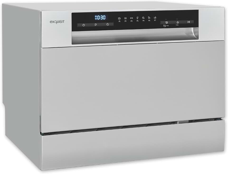 Exquisit GSP5206-030D Tischgeschirrspüler - 6 Maßgedecke - Silber