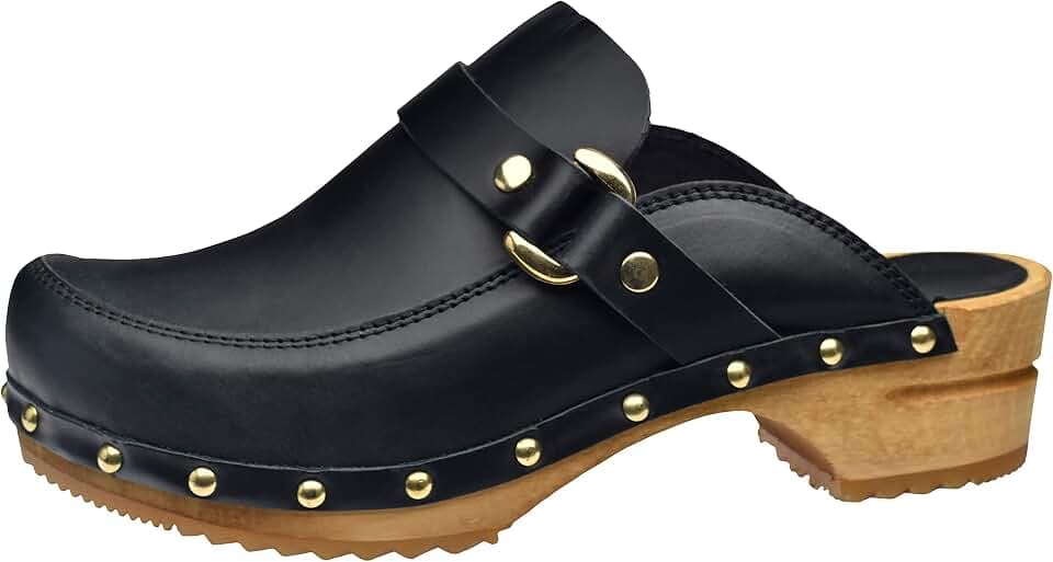 Sanita Lillen offener Clog, Schwarz, 41 EU
