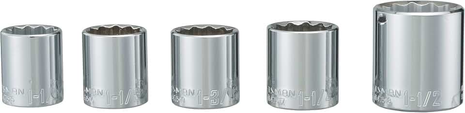 CRAFTSMAN Socket Set, 1/2 Inch Drive, SAE, 5 Piece (CMMT34572)