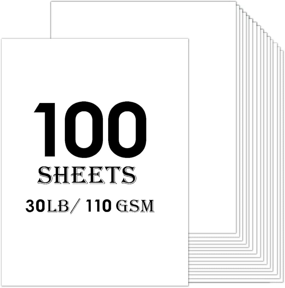 White Construction Paper Bulk 100sheets 8.5x11 (30lb/110gsm)