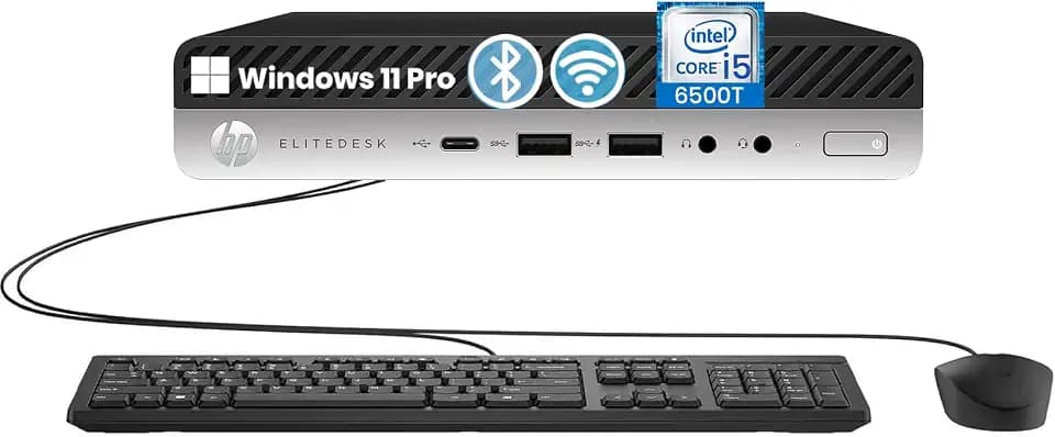 HP EliteDesk 800 G3 Mini i5-6500T 8GB 256GB Win11 Pro Renewed