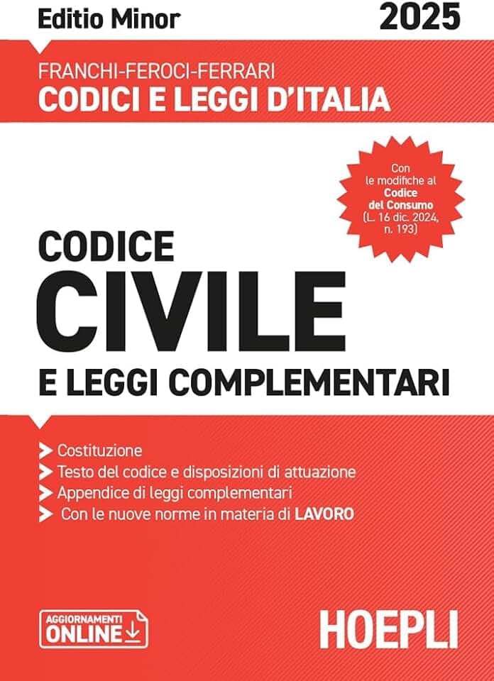 Codice civile e leggi complementari 2025. Ediz. minor. Con aggiornamenti online (Codici e leggi d'Italia)
