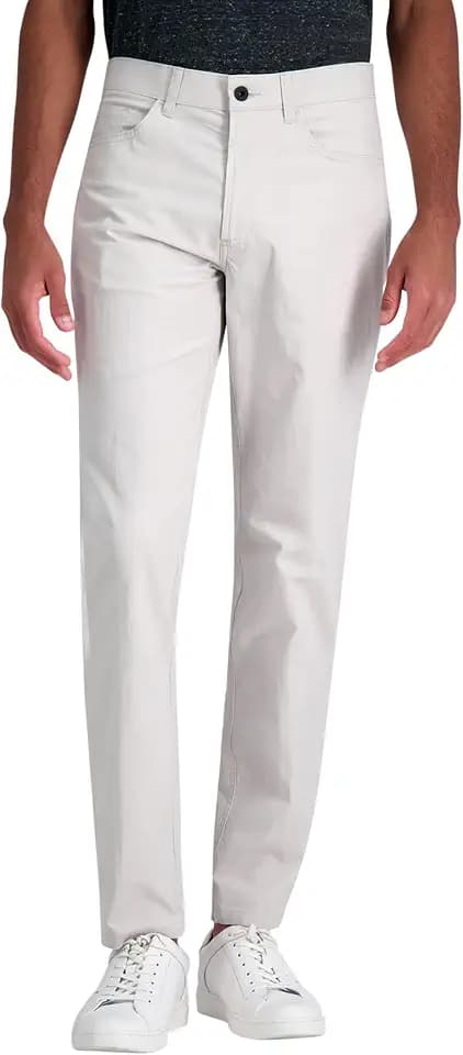 Kenneth Cole New York Men's Flex Waist Slim Fit 5 Pocket Casual Pant-Regular and Big and Tall