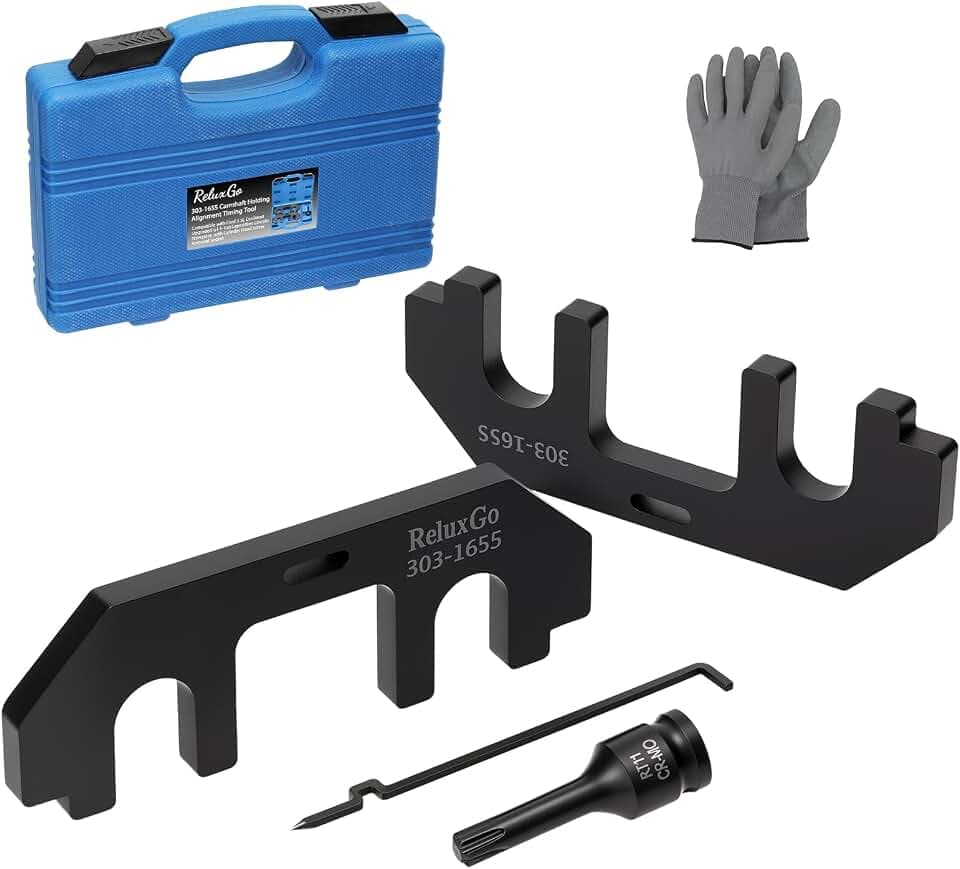ReluxGo 303-1655 Camshaft Holding Tool Kit, Compatible with Ford 3.5L EcoBoost Upgraded GT F-150 Expedition Lincoln Navigator, with Cylinder Head Screw Removal Socket