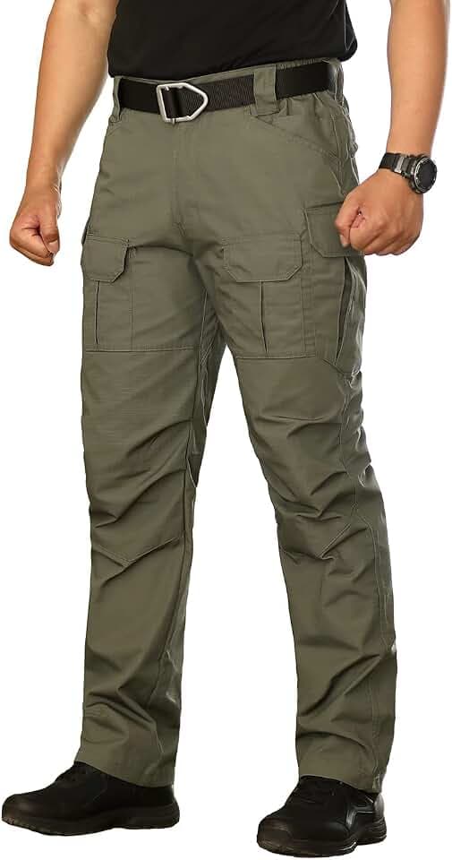 NAVEKULL Herren Outdoor Taktische Hosen Wasserabweisend Rip-Stop Kampf Militär Wandern Arbeit Cargohose mit Taschen