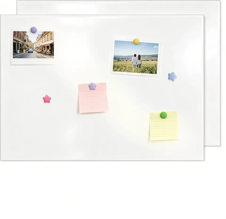 Acidea Emaille-beschichtete Magnettafel für die Wand, 2Pack 30x40cm selbstklebendes magnetisches Emaille-Whiteboard, kratzfestes und leicht zu reinigendes pinnwand magnetisch für Büro, Schule, Küche