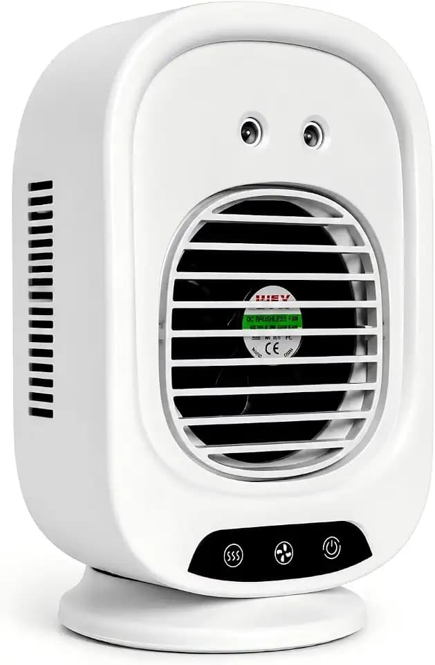 Mobile Klimaanlage, Mini Luftkühler mit 300mL Wassertank, Klimaanlage mobil für Büro, Schlafzimmer, Camping (Weiß)