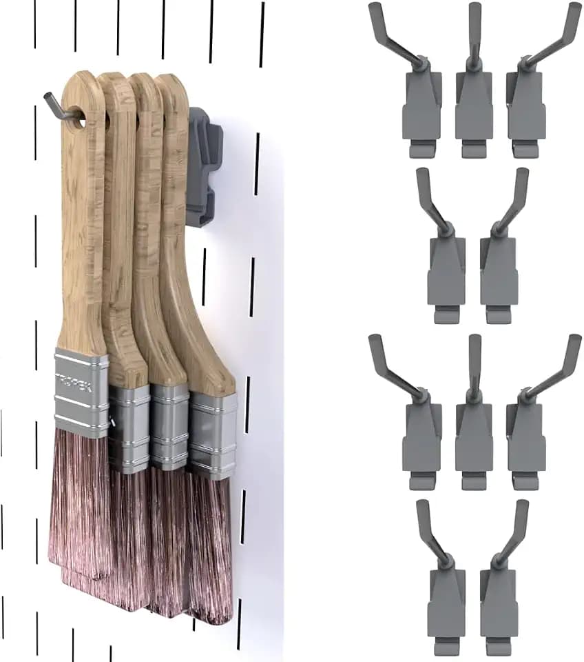 3-inch Wire Hook Model 113 Gray | Compatible with Wall Control | for Tool Wall Organization of Combination Wrenches, Adjustable Wrenches, Hammers, Paint Brushes, Merchandise, and More | 10-Pack